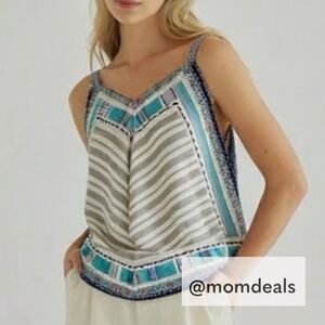 Maurices Handkerchief Top Sundress Tunic LooseFit Spaguetti Strap Blue XS